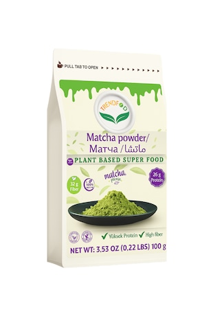 Trend Food Doğal Super Gıda Matcha Tozu 100 G Yüksek  Yüksek Protein Yüksek Lif Diğer