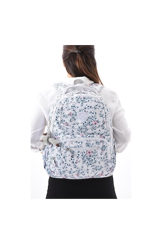 8866 Unisex Klınkır Maymunlu Günlük Ve Okul Sırt Çantası Beyaz
