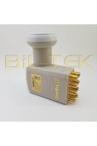 Showmax 8 Çıkışlı Gold Uçlu Lnb+ 8 Adet Novacom Özel F Konnektör