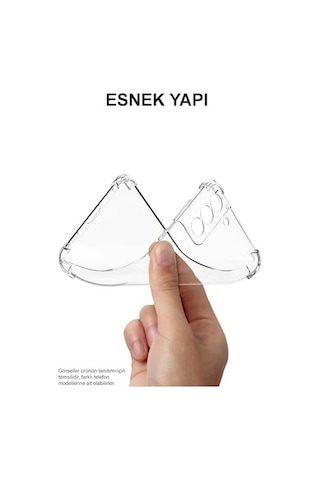 Galaxy A05s Kapak Kamera Korumalı Airbag Antishock Köşe Korumalı Şeffaf Silikon Kılıf 50 x 22