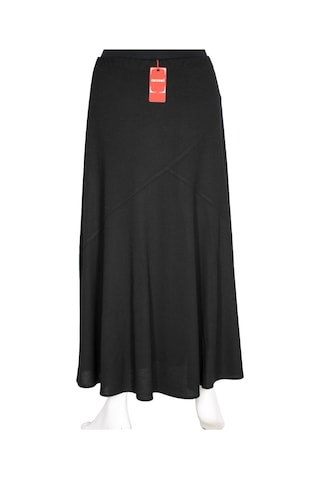 Hesna Kadın Firdevs Firuze Astarlı Çapraz Model Siyah Etek 001