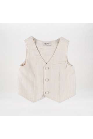 Erkek Çocuk Düğme Detaylı Yelek 2411bb23005-4561 001