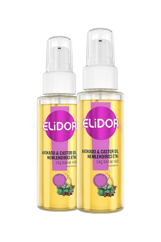 Elidor Avokado ve Castor Oil Nemlendirici Etki Saç Bakım Yağı 2 x 80 ML