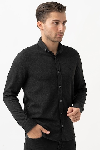 White Stone Varese G3010 Slim Fit Gömlek Siyah - S Siyah