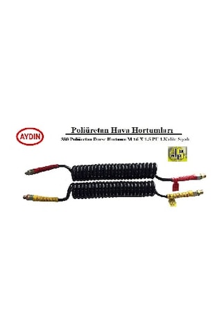 Unıversal Tir Hava Hortumu-poliüretan M16x1,5 Pu 1. Kalite Siyah - Aydın-380 Unıversal Tir Hava Hortumu-poliüretan M16x1,5 Pu 1. Kalite Siyah - Aydın-380