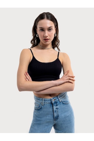 LOFT Crop Kadın Atlet Lf2034949 Q1.v1 Siyah