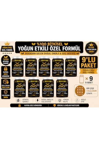 Bitkisel Atom Güç Ve Enerji Macunu & Performans Desteği 9 x 17 G