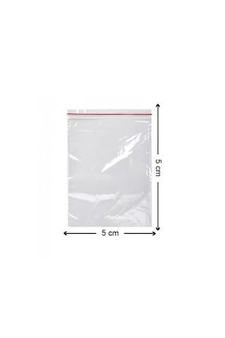 Kilitli Torba 5x5 Cm 100'lü Kilitli Buzdolabı Poşeti Şeffaf Naylon Torba Kilitli Saklama Poşeti