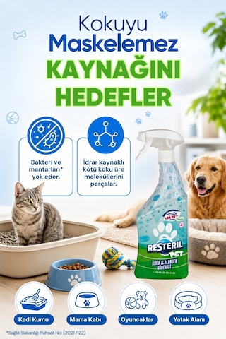 Kedi Çiş Kokusu Giderici Kedi Kumu Koku Giderici Köpek Koku Giderici Köpek Tuvalet Eğitim Spreyi Set