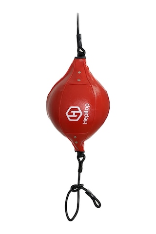 Pencikbol Çift Uçlu Deri Boks Hız Topu Kırmızı