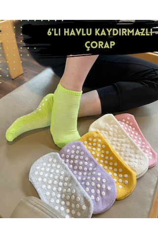 Steppe Berry 6'lı Kadın Pilates Çorabı Çok Renkli