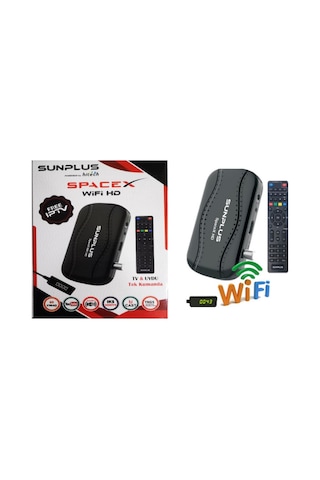 Sunplus Spacex Wifi Çanaklı Çanaksız Uydu Alıcısı