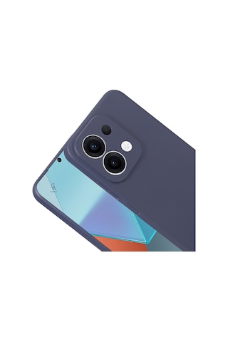 Xiaomi Redmi 15c İle Uyumlu Kılıf Soft Yumuşak Telefon Kılıfı Ve Temperli Cam Ekran Koruyucu Lacivert