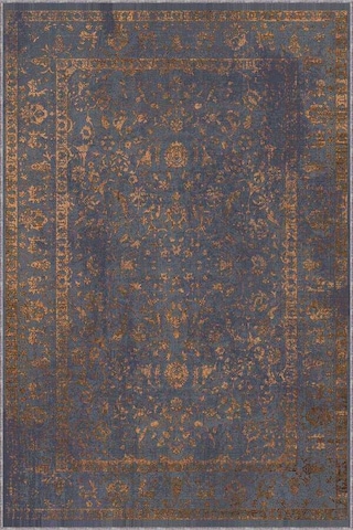 Antrasit Vintage Kaymaz Tabanlı Dekoratif Halı Kr024n11