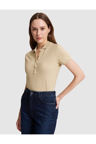 Pierre Cardin Kadın Bej Tişört Basic 50325456-vr011