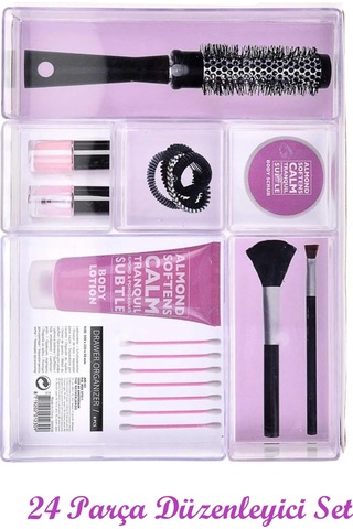 Bayev 24 Parça Organizer Düzenleyici Set 4 X Lv216 Modüler Çekmece Içi Organizer Set Takı Kutusu Turuncu