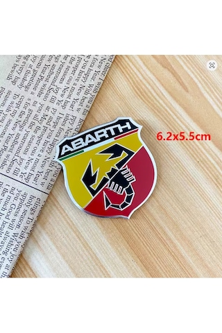 Fiat Abarth Logo 3d Abarth Amblem Aliminyum Abarth Rozet Çıkartma 3 Parça Set İthal