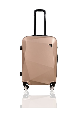 Polo&Sky Elmas Model Gold Renk Orta Boy Valiz Bavul Altın