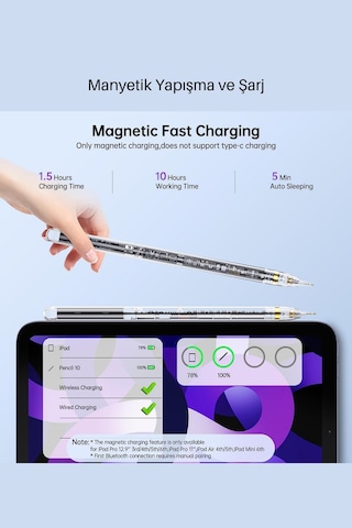 Fuchsia Xiaomi Redmi Tablet Serisi İçin Dokunmatik Kalem