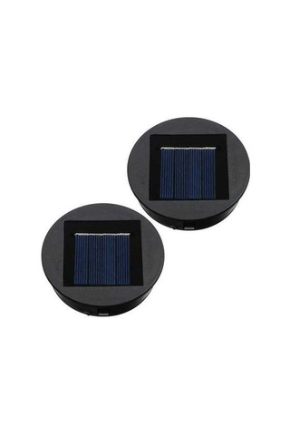 Besthome1 2 Adet 80mm Solar Fener Batarya Kutusu, Ip44 Su Geçirmez, 600mah Pil, Beyaz Led, Kristal Güneş Paneli
