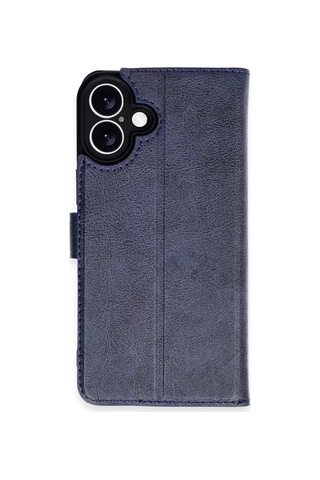 Apple iPhone Uyumlu Uyumlu 16 Kılıf Trend S Plus Kapaklı Kılıf - Lacivert