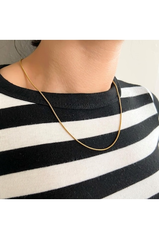 Çelik Zincir Altın Kaplama Oval Kesim 1 Mm Zn-301 Altın