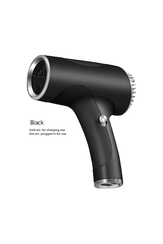 Black Yeni Kablosuz Saç Kurutma Makinesi Yüksek Rüzgar Hızı Kuru