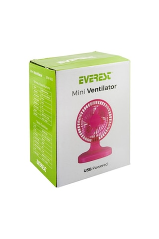 Everest EFN-503 Masaüstü USB Fan Pembe