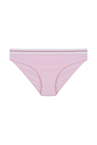 Kadın Pamuklu Beli Lastikli Slip/külot Kk20401 Gri - Pembe