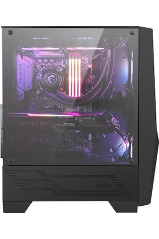MSI Mag Forge 100R Temperli Cam 2 x 120 MM ARGB Fanlı ATX Oyuncu Bilgisayar Kasası Siyah
