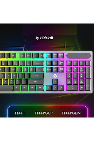 Hp K100 Mekanik Rainbow Gaming Oyuncu Klavye İngilizce