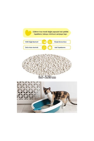 2 Adet 10lt Bebek Pudralı Bentonit Topaklaşan Kokusuz Kedi Kumu 10lt X 2 Adet