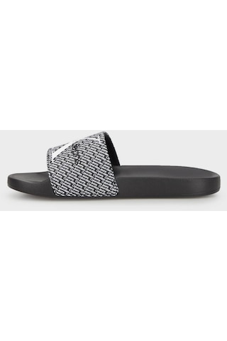 Calvin Klein Kadın Terlik Yw0yw01407 0gm Siyah-beyaz Beyaz - Siyah
