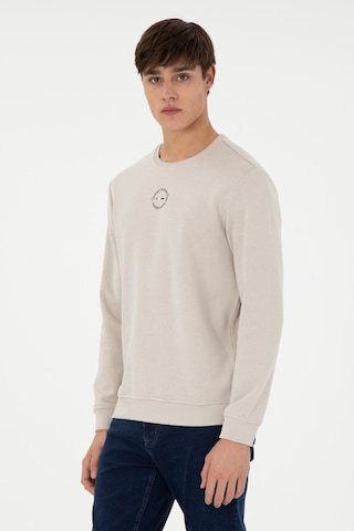 U.S. Polo Assn. Erkek Regular Fit Bisiklet Yaka Taş Sweatshirt 50293436-VR049