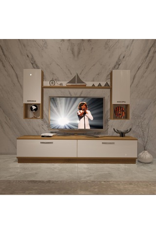 Decoraktiv Eko 5dab Mdf Std Tv Ünitesi Tv Sehpası Pera - Beyaz