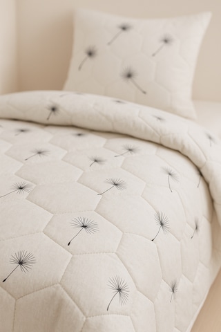 İbiza Çift Kişilik Kapitone Dolgulu Pike 4 Mevsim Petek Dsn Yastık Kılıfı Dahil 200x230cm Beyaz