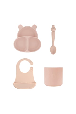 Pandish Huppo Beslenme Seti 4'lü - Pembe
