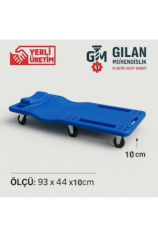 Araç Altı Yatma Tablası - Tamirci Kızağı - Mavi