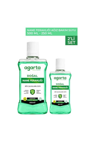 Agarta 2 Li Avantajlı Nane Ağız Bakım Seti 500 Ml Ve 250 Ml