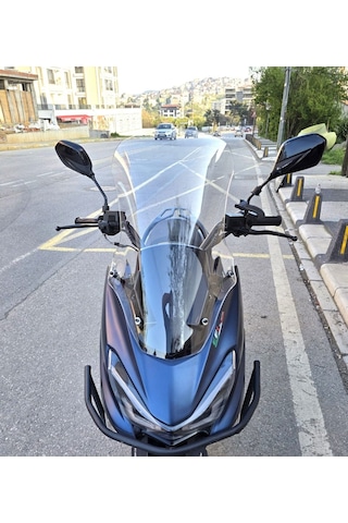 Motocam Küba Newlight 50 Pro Ön Cam 2023-2026 Model 58cm Şeffaf Renkli 4mm  Boylu