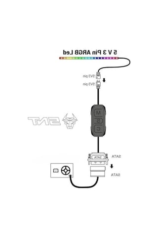 Rgb Kontrolcü Denetleyici, 5v 3 Pin Sata Güç Beslemeli