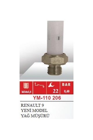 YAĞ MÜŞÜRÜ YM.RENAULT R9 0 40 BAR YAĞ MÜŞÜRÜ YM.RENAULT R9 0 40 BAR