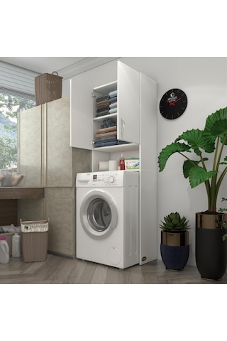 Kenzlife Çamaşır Makinesi Dolabı Sinem Byz 180*066*30 Banyo Kiler Çok Renkli
