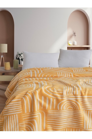 Pamela Çift Kişilik Battaniye 200x220 Cm Sarı