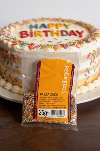 Renkli Şeker Dekoru Pasta Ve Tatlı Süsü 25 Gr