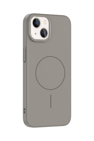 Ariatech Apple Uyumlu iPhone 13 Kılıf Magsafe Şarj Özellikli Ruby Silikon Kapak - Lacivert Lacivert