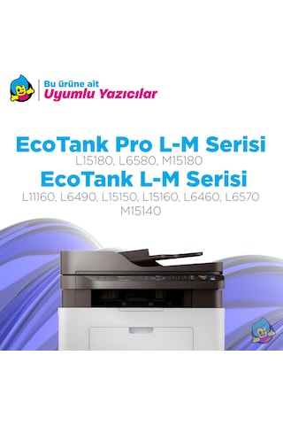 Epson T112 Uyumlu Mürekkep Takım / L11160 / L15150 / L15160 / L6460 / L6490 / L6550 / L6570 / M15140 / L15180 / L6580