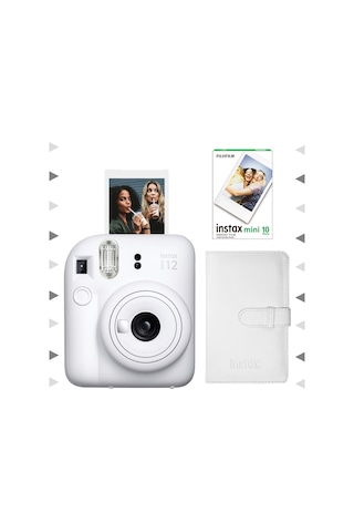 Fujifilm Instax Mini 12 Fotoğraf Makinesi + 10'Lu Film + Laporta Albüm Seti