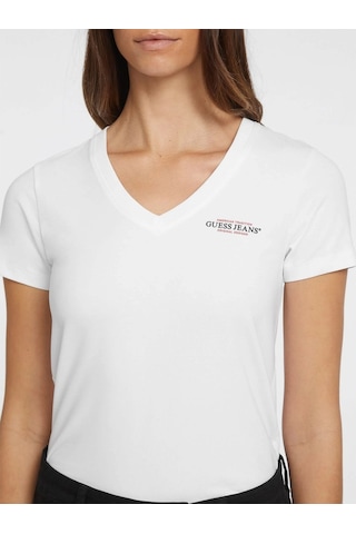 Guess Kadın T-shırt W4yı23j1314-g011 Beyaz
