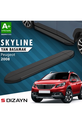 S-dizayn Peugeot 2008 Skyline Siyah Yan Basamak 173 Cm 2013-2019 A+ Kalite